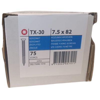 Photo of Frame fixing screws flat head 7.5 x 82 -75 pcs