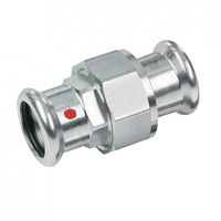 BONFIX press fitting galvanized steel 3-piece coupling 22mm x 22mm FF