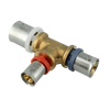 Image of Bonfix Alu-pers brass press fitting Tee reduced 25mm x 16mm x 20mm FFF