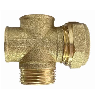 Foto van EnergyBy - Kruiskoppeling knelfitting 22mm x 3/4inch vlak x 1/2inch x 1/2inch