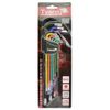 Afbeelding van 9-delige lange Torx sleutelset T10–T50 – Kleurgecodeerd - Tvardy