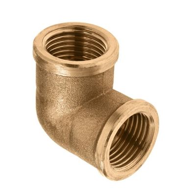 Photo of BONFIX brass threaded fitting elbow 90 degrees 3inch RpRp
