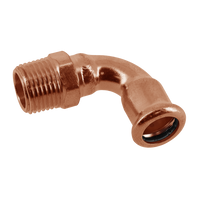 BONFIX press RK bocht buitendraad 12mm x 3/8inch FR