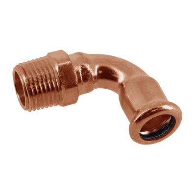 Photo of BONFIX press red copper elbow male thread 12mm x 3/8inch FR