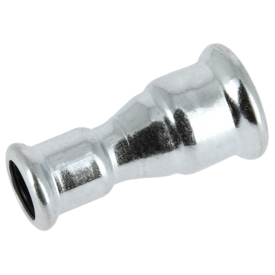 Photo of BONFIX press fitting galvanized steel straight reduced coupling 42mm x 22mm FF