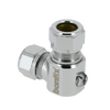 Afbeelding van BONFIX messing verchroomd knel minikogelkraan met schroevendraaier bediening haaks 10mm FF
