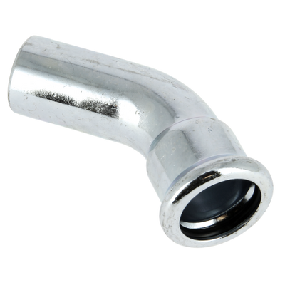 Photo of BONFIX press fitting galvanized steel push-in elbow 45 degrees 54mm MF