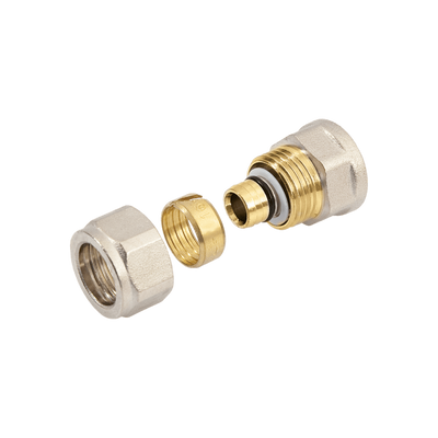 BONFIX Alu-knel messing schroefbus 20 x 1/2 inch Foto van BONFIX Alu-knel messing schroefbus 20 x 1/2 inch