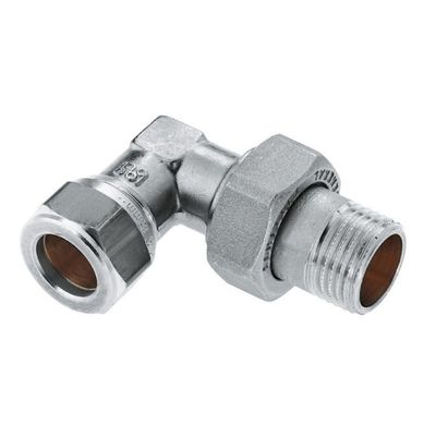 Foto van BONFIX messing knelfitting radiatorkoppeling haaks vertind 1/2inch x 15mm FR