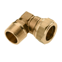 BONFIX messing knelfitting knie buitendraad 3/8inch x 10mm FR