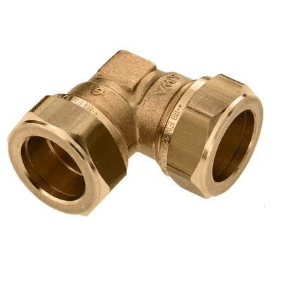 Foto van BONFIX messing knelfitting knie / bocht 90 graden 12mm FF