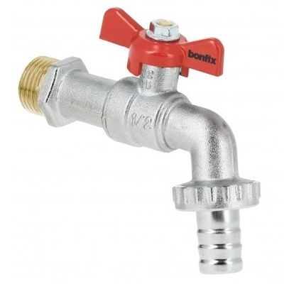 BONFIX brass ball valve with red butterfly handle and hose screw joint 3/4inch R BONFIX brass ball valve with red butterfly handle and hose screw joint 3/4inch R