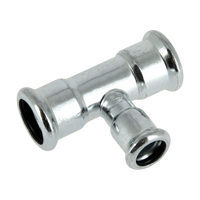 BONFIX press fitting galvanized steel Tee reduced 35mm x 22mm x 28mm FFF