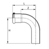Afbeelding van Steelpres C-staal M 35mm persfitting insteekbocht 90 graden