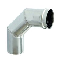 SKS-X 130 – enkelwandig rookkanaal rvs bocht 90 graden diameter Ø130