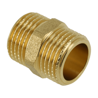 BONFIX messing draadfitting dubbele nippel 1/4inch RR