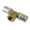 Image of Bonfix Alu-press brass press fitting Tee 25mm x 3/4inch x 25mm FRpF