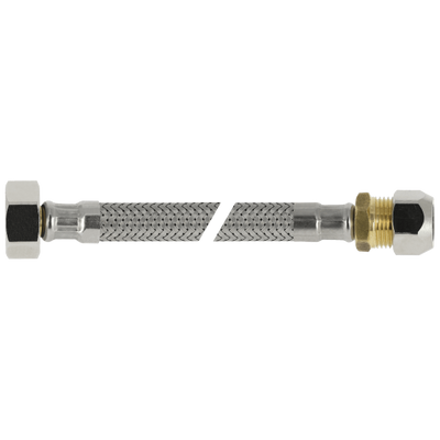 BONFIX stainless steel flexible connecting hose 50cm 3/8inch x 15mm female thread x compression
