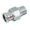 Image of BONFIX press fitting galvanized steel 3-piece coupling external thread 35mm x 1 1/4inch FR