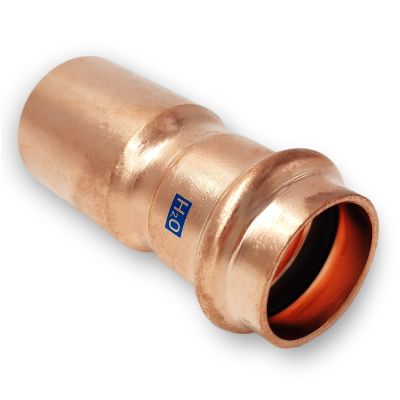 Foto van AesPRES Uniko koper persfitting insteekverloop 22mm x 15mm