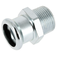 BONFIX press fitting galvanized steel male adapter 12mm x 3/8inch FR