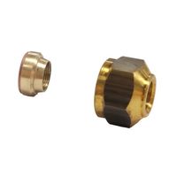 EZ-koper messing knelmoer 1/4inch x 6mm