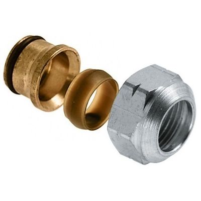 Foto van BONFIX C-staal knelfitting aansluitset koper/staal 209 - 15mm
