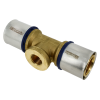 Bonfix Alu-press brass press fitting Tee 50mm x 1 1/2inch x 50mm FRpF