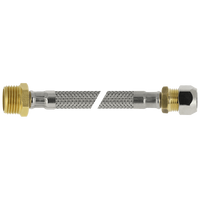 BONFIX RVS flexibele aansluitleiding 35cm 3/8inch x 10mm buitendraad x knel