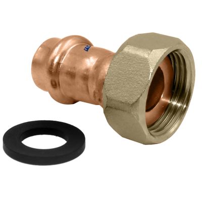 Foto van AesPRES Uniko koper persfitting wartelkoppeling binnendraad 22mm x 1inch 
