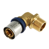 Image of Bonfix Alu-press brass press fitting elbow 20mm x 1inch FR