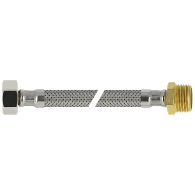 Foto van BONFIX RVS flexibele aansluitleiding 35cm 3/8inch x 3/8inch binnendraad x buitendraad