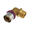 Image of Bonfix Alu-press brass fitting elbow male thread 26mm x 3/4inch FR