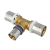 Image of Bonfix Alu-pers brass press fitting Tee reduced 25mm x 20mm x 25mm FFF