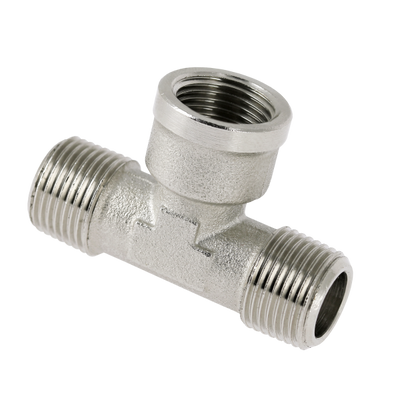 BONFIX messing vertind draadfitting T-stuk 3/8inch RRpR Foto van BONFIX messing vertind draadfitting T-stuk 3/8inch RRpR