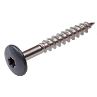 HPL screws 4.8 x 38 stainless steel A2 black RAL 9005 - 200 pcs