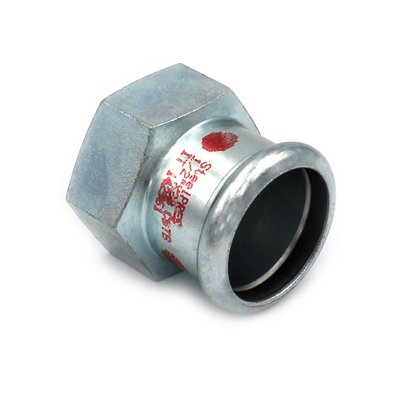 Steelpres C-staal persfitting schroefbus 42 mm x 1 1/2 inch Steelpres C-staal persfitting schroefbus 42 mm x 1 1/2 inch