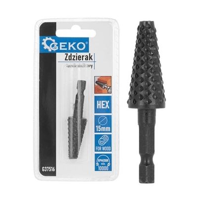 Foto van GEKO Stiftfrees voor Hout Conisch 15 mm HEX – 10.000 RPM
