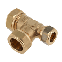 BONFIX messing knelfitting T-stuk verlopend 28mm x 28mm x 15mm FFF