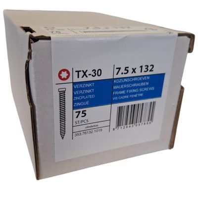 Frame fixing screws cylinder head 7.5 x 132 -75 pcs