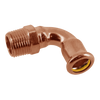 Image of BONFIX press fitting red copper gas elbow 90 degrees 1inch x 28mm FR