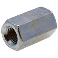 Hexagonal coupler nuts M6 x 18 x SW 10 galvanized