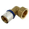 Image of Bonfix Alu-press brass fitting elbow internal thread 40mm x 1 1/4inch FRp