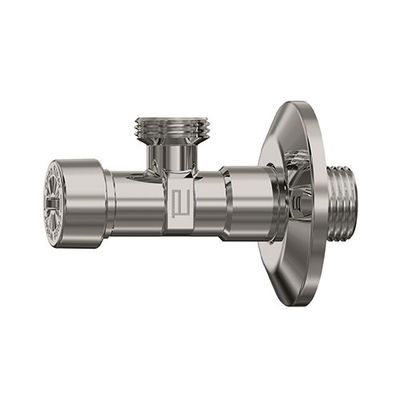 Foto van Anco hoekstopkraan 1/2inch x 1/2inch met rozet, rvs filter en automatisch uitschakelsysteem