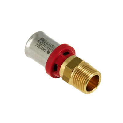 Bonfix Alu-press brass male adapter 16 x 3/4 Photo of Bonfix Alu-press brass male adapter 16 x 3/4
