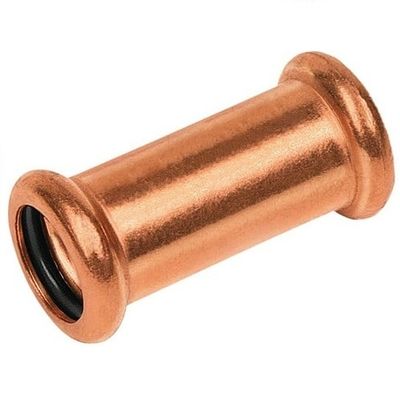 Photo of BONFIX press fitting red copper slip coupling 12mm x 12mm FF