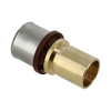 Image of Bonfix Alu-press brass fitting reduction socket straight push-in 32mm x 28mm MF
