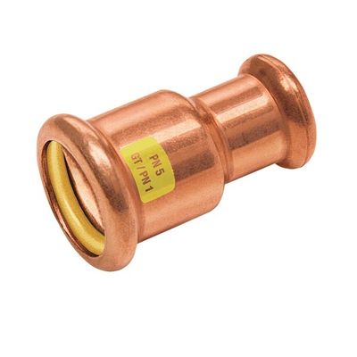 Photo of BONFIX press fitting red copper gas reducing coupling 35mm x 28mm FF