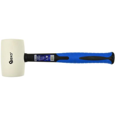 Professionele rubber hamer met antislip grip 680g Foto van Professionele rubber hamer met antislip grip 680g