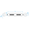 Image of Turnbuckles aluminum housing M12 x 125 - 10 pcs